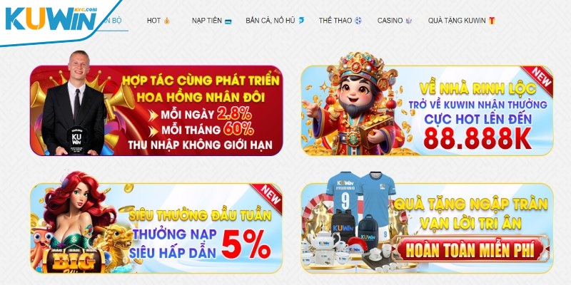 Điểm thu hút của sảnh game bài KUWIN