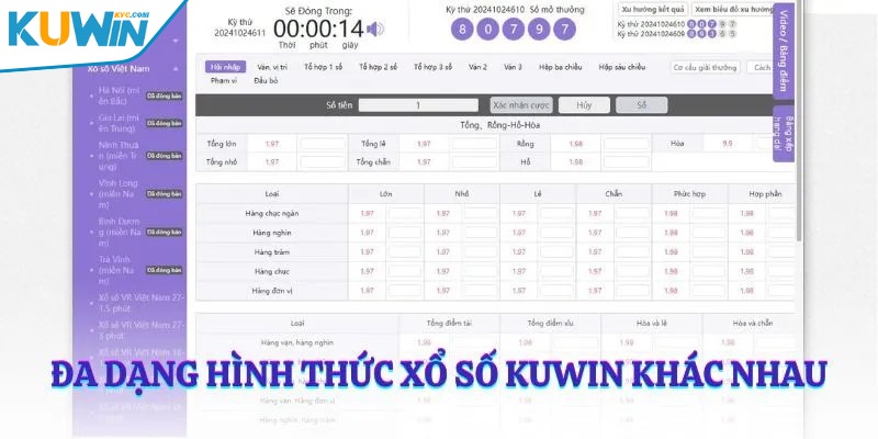 Bật mí các loại hình xổ số tại KUWIN hấp dẫn